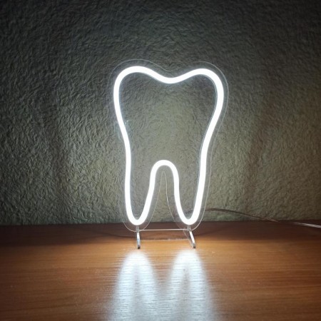 Неоновый светильник Зуб 230х325 acr-n000103