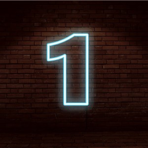 Неоновый светильник Единица 225х355 acr-n000072