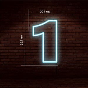 Неоновый светильник Единица 225х355 acr-n000072. Photo 2