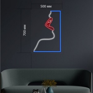 Неоновый светильник Девушка губы 500х700 acr-n000020. Photo 2