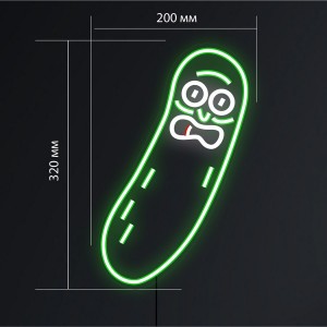 Неоновый светильник Огурчик Рик 200х320 acr-n000054. Photo 2