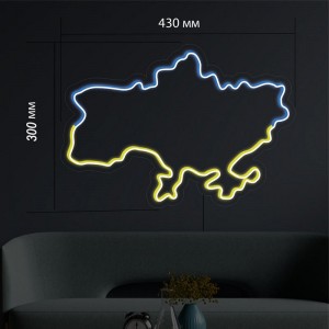 Неоновый светильник Карта Украина 430х300 acr-n000091. Photo 2