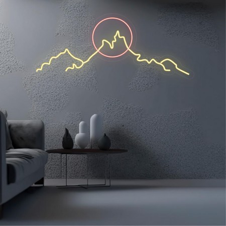 Неоновый светильник Горы 1350х550 acr-n000095