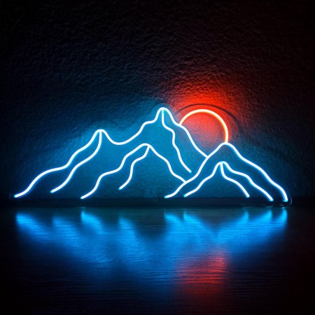 Неоновый светильник Горы 600х230 acr-n000109