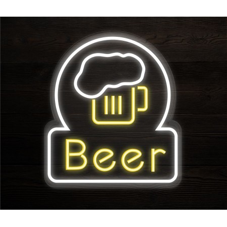 Неоновый светильник Пиво 300х340 acr-n000018
