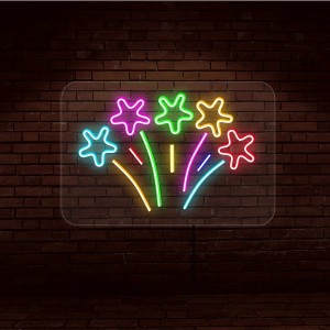 Неоновый светильник Салют 300х200 acr-n000070