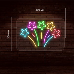 Неоновый светильник Салют 300х200 acr-n000070. Photo 2