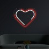 Неоновый светильник Сердце двойное 280х230 acr-n000004
