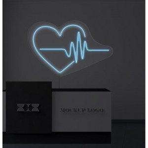 Неоновий світильник Серце кардіо 400х260 acr-n000009