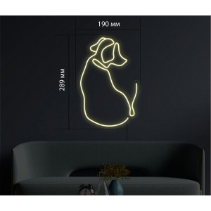 Неоновий світильник Собака 190х280 acr-n000039. Photo 2
