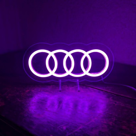 Неоновый светильник Ауди 270х120 16 цветов телефон acr-n000124