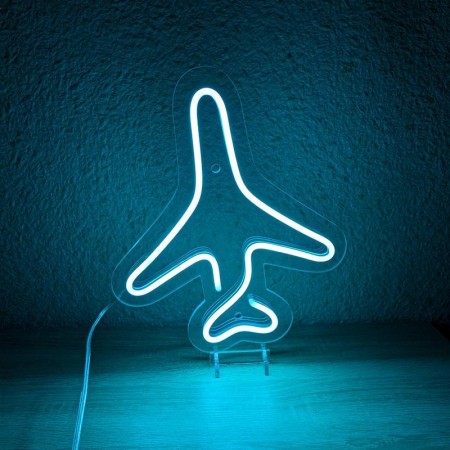 Неоновый светильник Самолет 250х300 acr-n000089