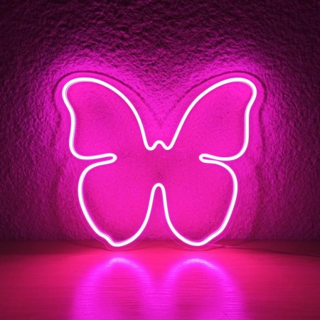 Неоновый светильник Бабочка 420х370 acr-n000022