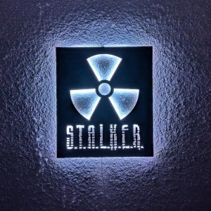 Панно декоративне картина на стіну Сталкер 2 LED підсвітка 16 кольорів пульт 350х400 acr-p000204