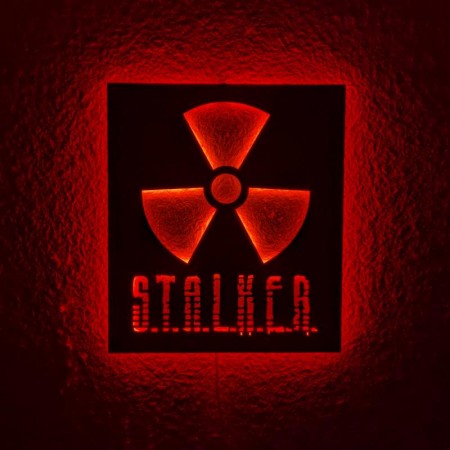 Панно декоративне картина на стіну Сталкер 2 LED підсвітка 16 кольорів телефон 350х400 acr-p000205