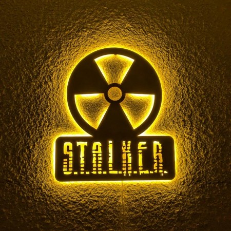 Панно декоративная картина на стену Сталкер LED подсветка 350х400 acr-p000199