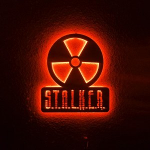 Панно декоративне картина на стіну Сталкер LED підсвітка 16 кольорів пульт 350х400 acr-p000200