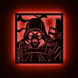 Панно декоративное картина на стену Сталкер персонаж LED подсветка 16 цветов телефон 380х400 acr-p000275. Photo 3