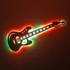 Панно декоративне картина на стіну Гітара LED-SMART 16 кольорів пульт 742х250 acr-p000107
