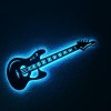 Панно декоративне картина на стіну Гітара LED-SMART 16 кольорів пульт 742х250 acr-p000107