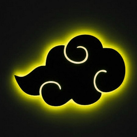 Панно декоративное картина на стену Облако Акацуки LED подсветка 16 цветов телефон 400х260 acr-p000242