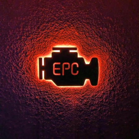 Панно декоративне картина на стіну Check Engine EPC LED 16 кольорів телефон 300х195 acr-p000187