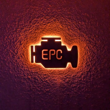 Панно декоративне картина на стіну Check Engine EPC LED підсвітка 300х195 acr-p000185