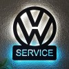 Панно декоративная картина на стену Volkswagen SERVICE LED подсветка 490х600 acr-p000100