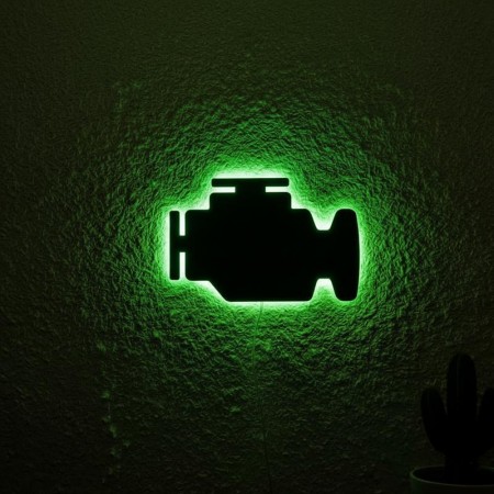 Панно декоративне картина на стіну Check Engine LED 16 кольорів телефон 300х195 acr-p000119