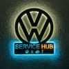 Панно декоративна картина на стіну Volkswagen SERVICE HUB LED підсвітка 490х568 acr-p000183