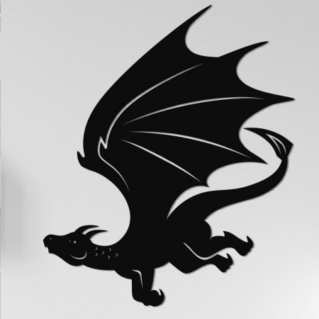 Панно декоративная картина на стену Дракон LED подсветка 300х360 acr-p000043