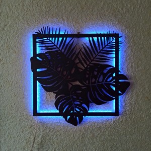 Панно декоративне картина на стіну Фітокартина LED 16 кольорів телефон 400x400 acr-p000020. Photo 3