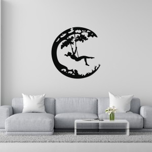 Панно декоративне картина на стіну Дівчина на гойдалці 400х380 acr-p000074