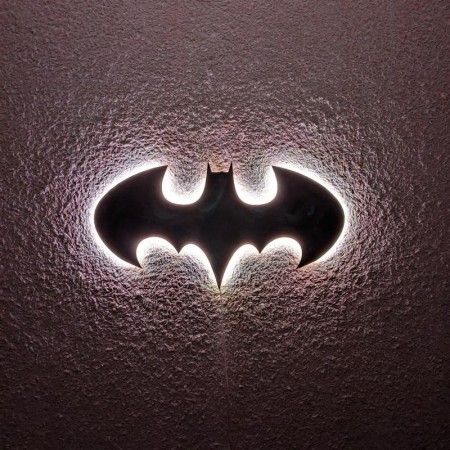 Панно декоративне картина на стіну Бетмен LED 16 кольорів телефон 500х260 acr-p000151