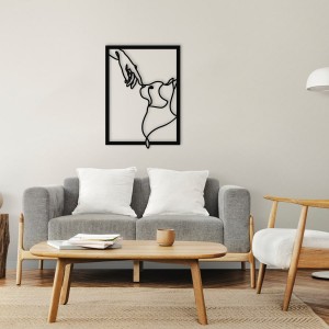 Панно декоративная картина на стену Кошка в раме 400х557 acr-p000012