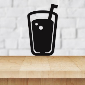 Панно декоративная картина на стену Стакан с соломинкой 206x350 acr-p000037