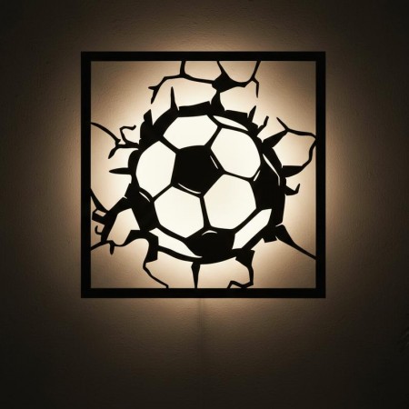 Панно декоративне картина на стіну М'яч LED підсвітка 350х350 acr-p000283