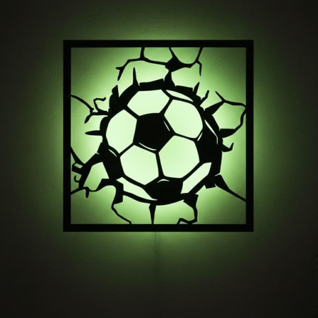 Панно декоративне картина на стіну М'яч LED 16 кольорів пульт 350х350 acr-p000284