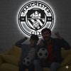 Панно декоративная картина на стену Manchester City LED подсветка 600х600 acr-p000090