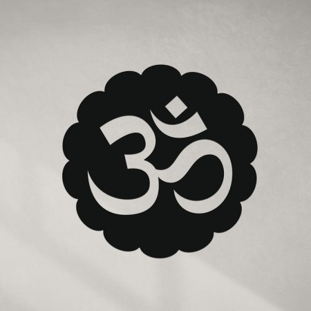 Панно декоративне картина на стіну Знак Ом круглий 400х400 acr-p000247