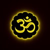 Панно декоративне картина на стіну Знак Ом круглий LED підсвітка 400х400 acr-p000248