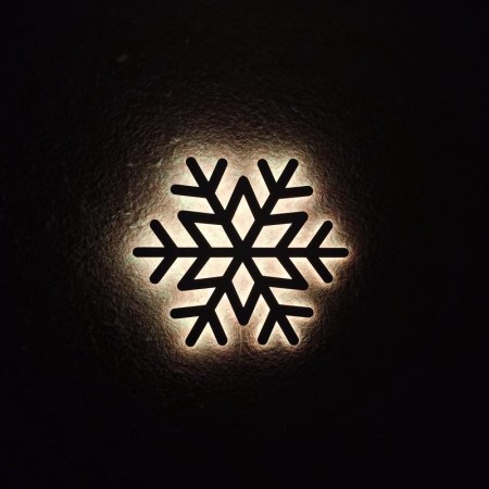 Панно декоративне картина на стіну Сніжинка LED підсвітка 400х400 acr-p000209