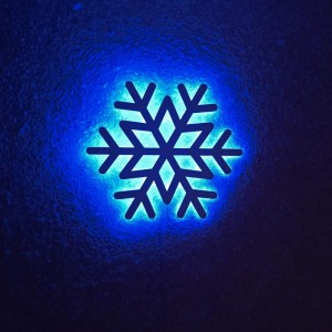 Панно декоративное картина на стену Снежинка LED подсветка 16 цветов пульт 400х400 acr-p000210