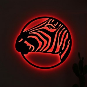 Панно декоративное картина на стену Зебра LED 16 цветов пульт 400х375 acr-p000114. Photo 3