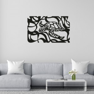 Панно декоративная картина на стену Черепаха водоросли 640x400 acr-p000081