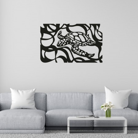 Панно декоративне картина на стіну Черепаха водорості 640x400 acr-p000081