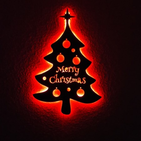 Панно декоративная картина на стену Елочка LED 16 цветов телефон 375x570 acr-p000006