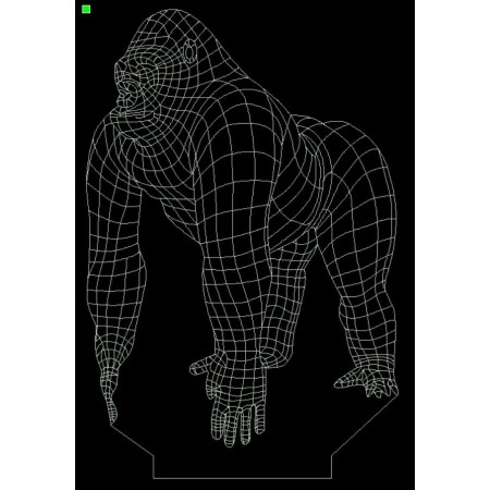 Акриловий світильник-нічник горила білий tty-n000702