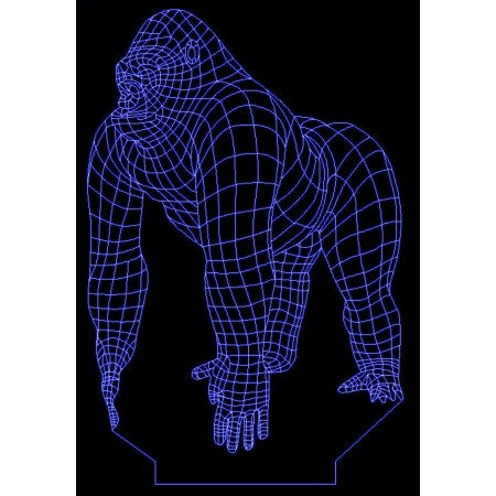 Акриловий світильник-нічник горила синій tty-n000698