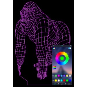 Акриловый светильник-ночник управление с телефона Горила tty-n000704